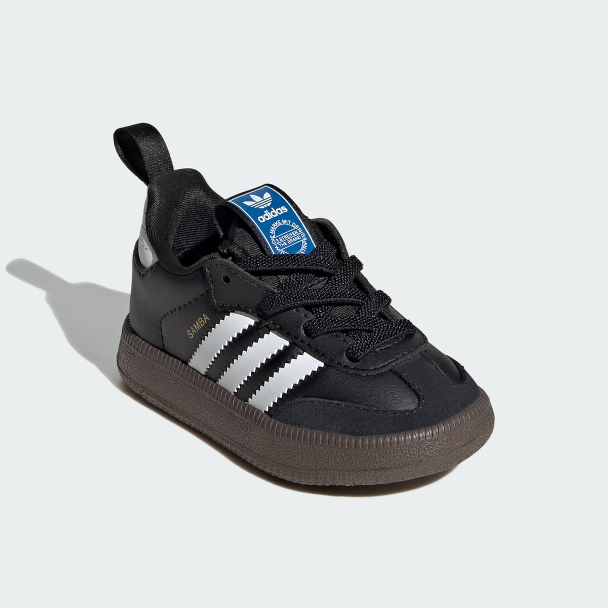 Adidas Kids' Samba Quickon Shoes - Core Black / Cloud White / Gold Metallic - Image 4