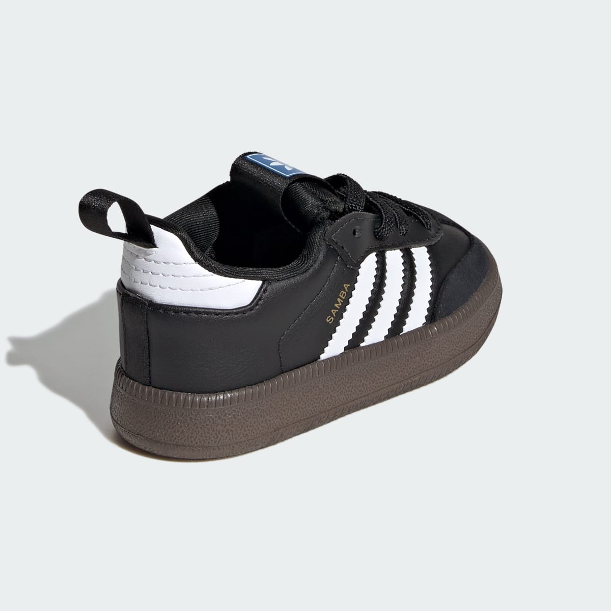 Adidas Kids' Samba Quickon Shoes - Core Black / Cloud White / Gold Metallic - Image 5