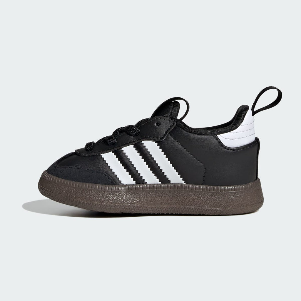 Adidas Kids' Samba Quickon Shoes - Core Black / Cloud White / Gold Metallic - Image 6