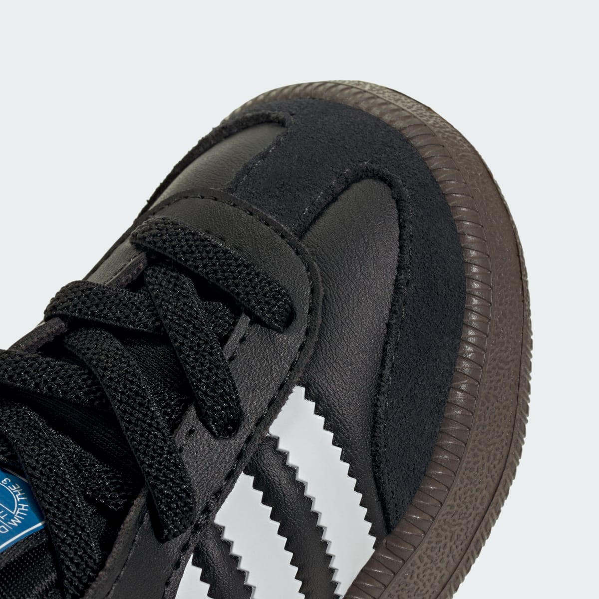 Adidas Kids' Samba Quickon Shoes - Core Black / Cloud White / Gold Metallic - Image 8