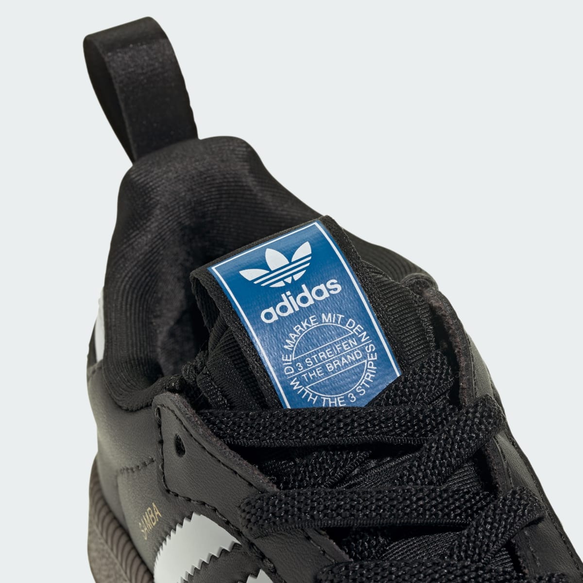 Adidas Kids' Samba Quickon Shoes - Core Black / Cloud White / Gold Metallic - Image 9