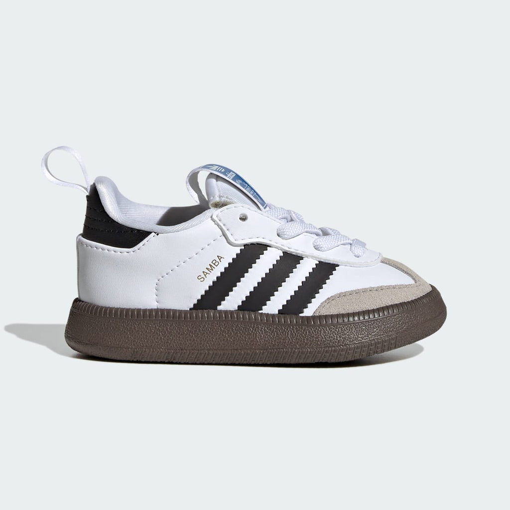 Adidas Kids' Samba Quickon Shoes - Cloud White / Core Black / Gold Metallic - Image 1