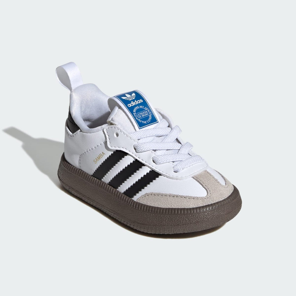 Adidas Kids' Samba Quickon Shoes - Cloud White / Core Black / Gold Metallic - Image 5