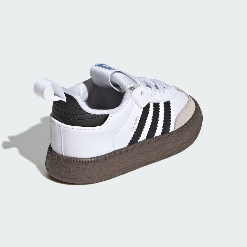 Adidas Kids' Samba Quickon Shoes - Cloud White / Core Black / Gold Metallic - Image 6