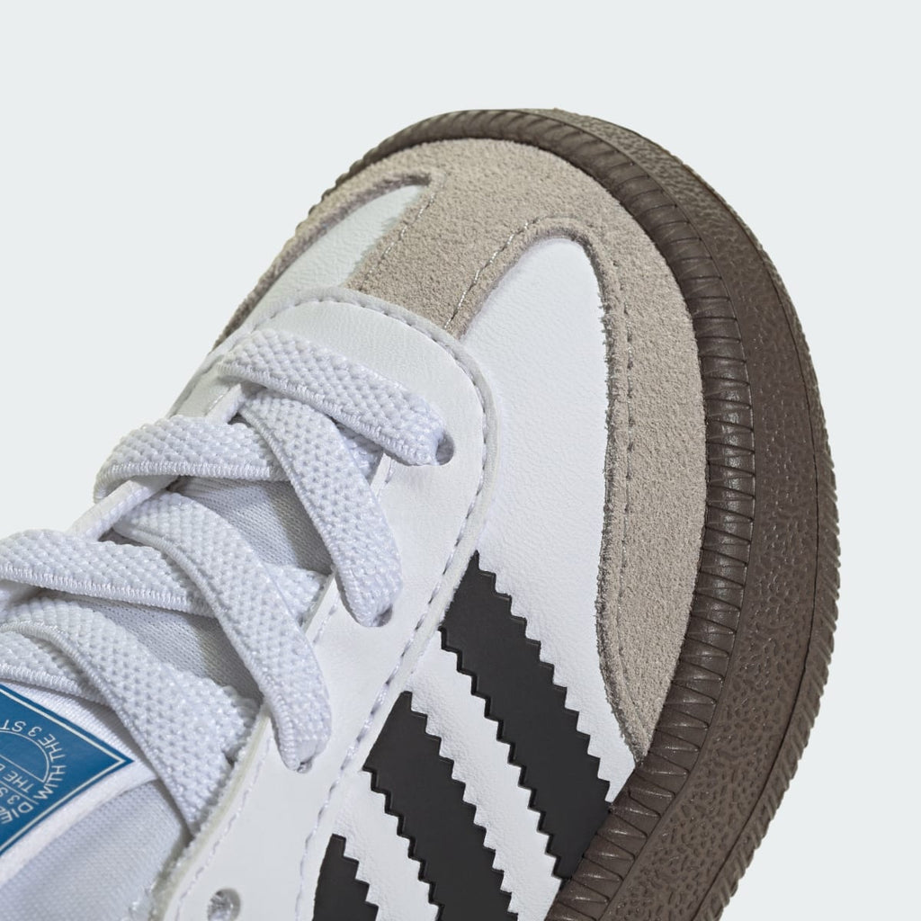 Adidas Kids' Samba Quickon Shoes - Cloud White / Core Black / Gold Metallic - Image 9