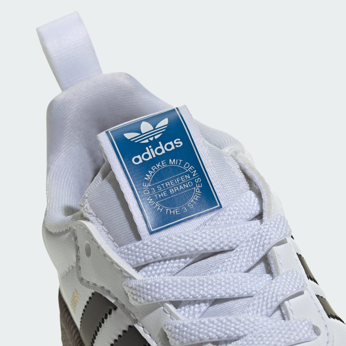 Adidas Kids' Samba Quickon Shoes - Cloud White / Core Black / Gold Metallic - Image 10