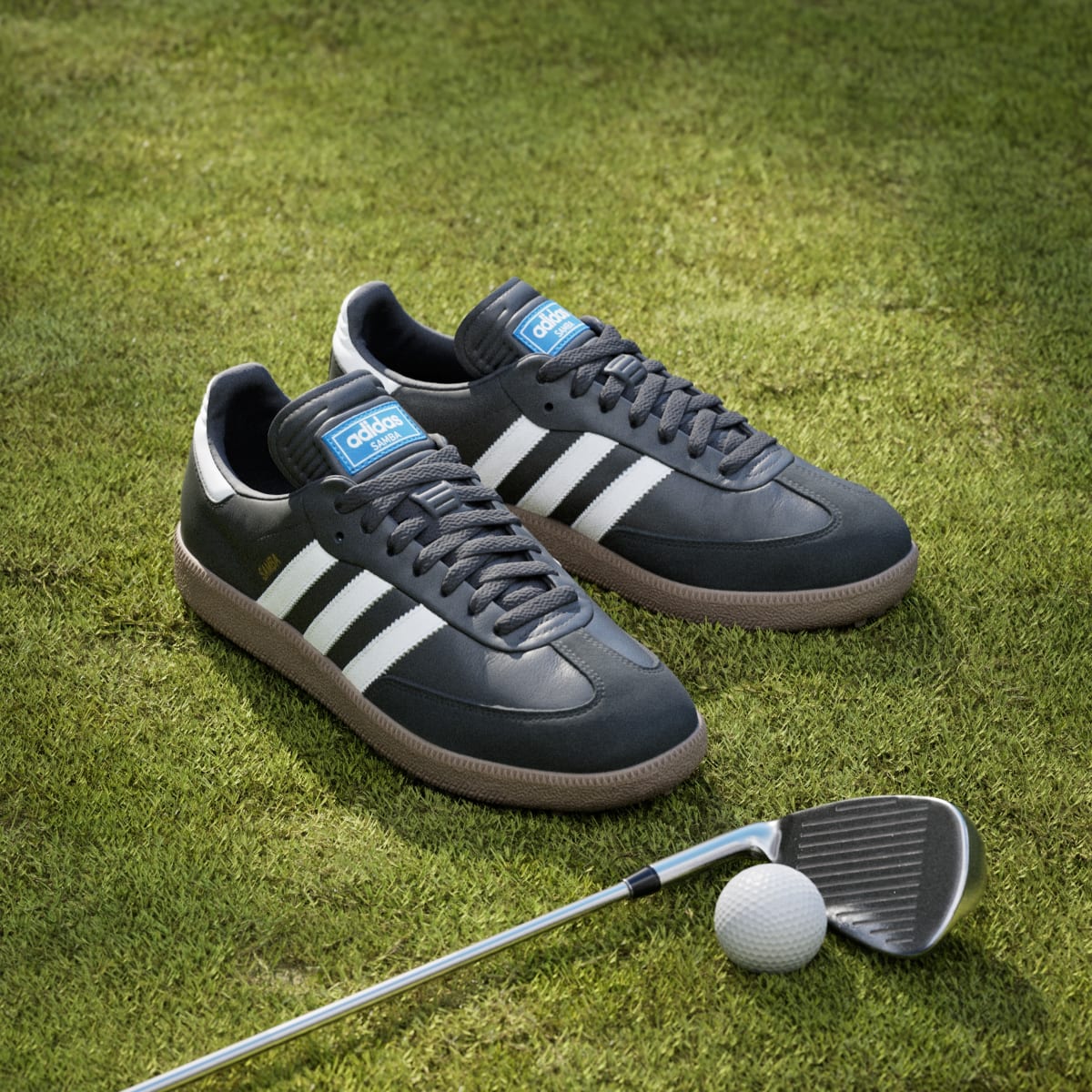 Adidas Men's Samba Spikeless Golf Shoes - Core Black / Cloud White / Gum - Image 5