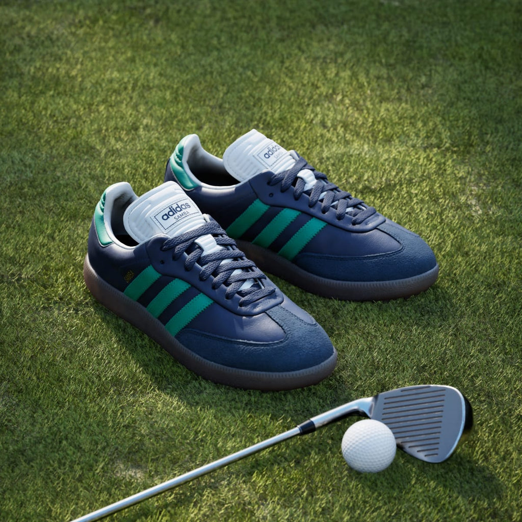 Adidas Men's Samba Spikeless Golf Shoes - Night Indigo / Court Green / Cloud White - Image 5