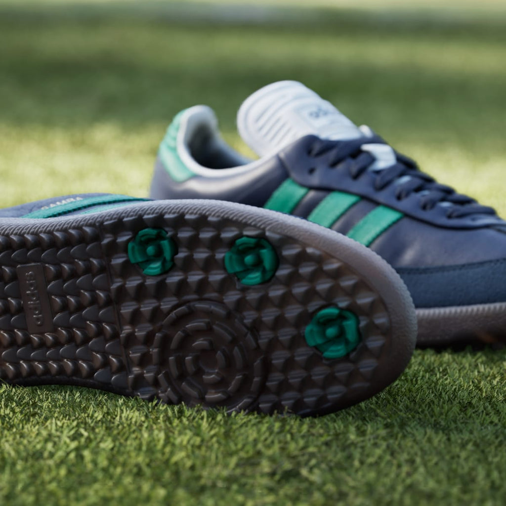 Adidas Men's Samba Spikeless Golf Shoes - Night Indigo / Court Green / Cloud White - Image 9