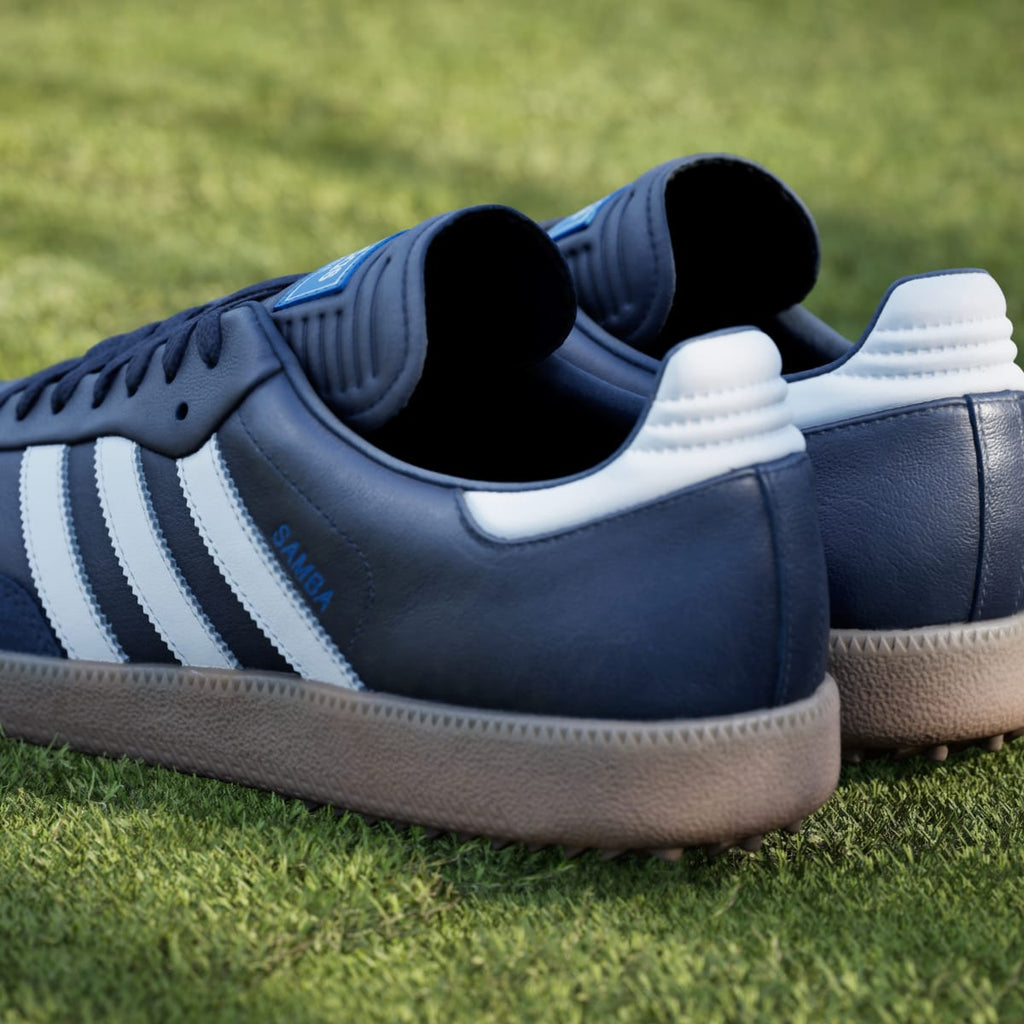 Adidas Men's Samba Spikeless Golf Shoes - Night Indigo / Cloud White / Blue Bird - Image 10