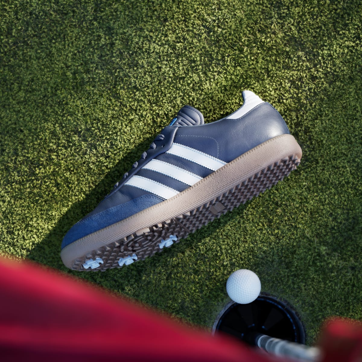 Adidas Men's Samba Spikeless Golf Shoes - Night Indigo / Cloud White / Blue Bird - Image 7