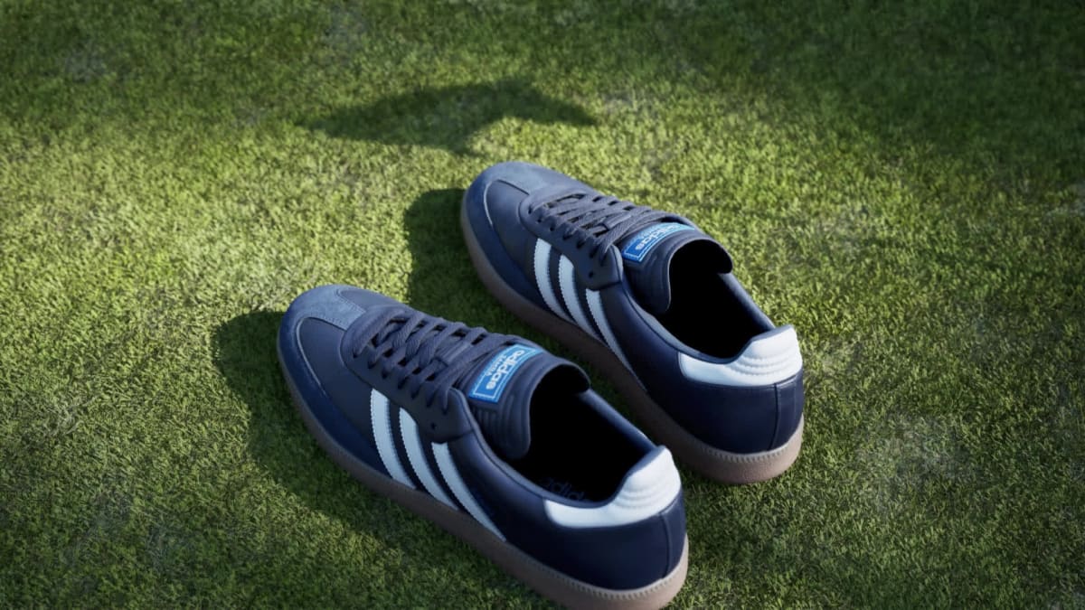 Adidas Men's Samba Spikeless Golf Shoes - Night Indigo / Cloud White / Blue Bird - Image 2