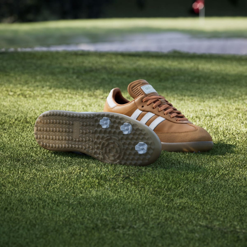 Adidas Men's Samba Spikeless Golf Shoes - Rustic Orange / Cloud White / Gum - Image 4