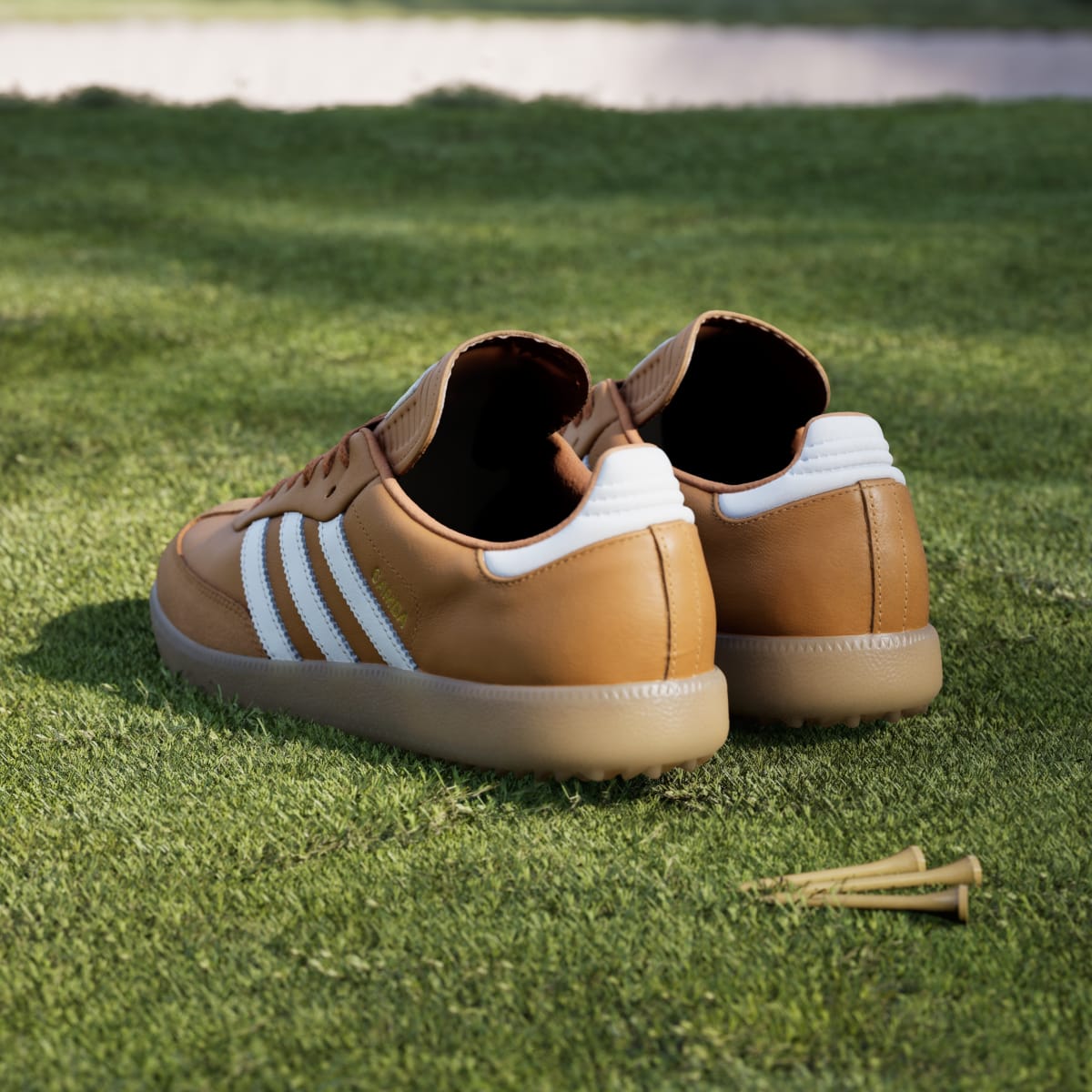 Adidas Men's Samba Spikeless Golf Shoes - Rustic Orange / Cloud White / Gum - Image 6