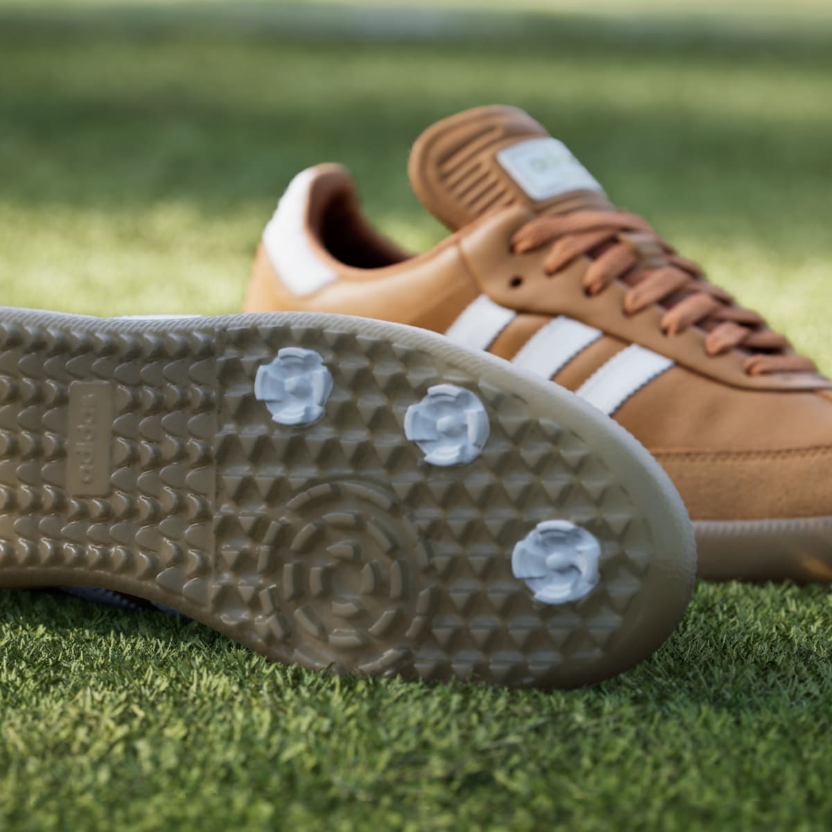 Adidas Men's Samba Spikeless Golf Shoes - Rustic Orange / Cloud White / Gum - Image 9