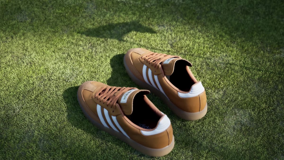 Adidas Men's Samba Spikeless Golf Shoes - Rustic Orange / Cloud White / Gum - Image 2