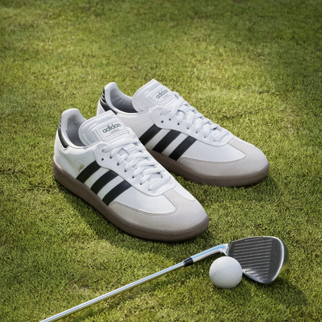 Adidas Men's Samba Spikeless Golf Shoes - Cloud White / Core Black / Gum - Image 5