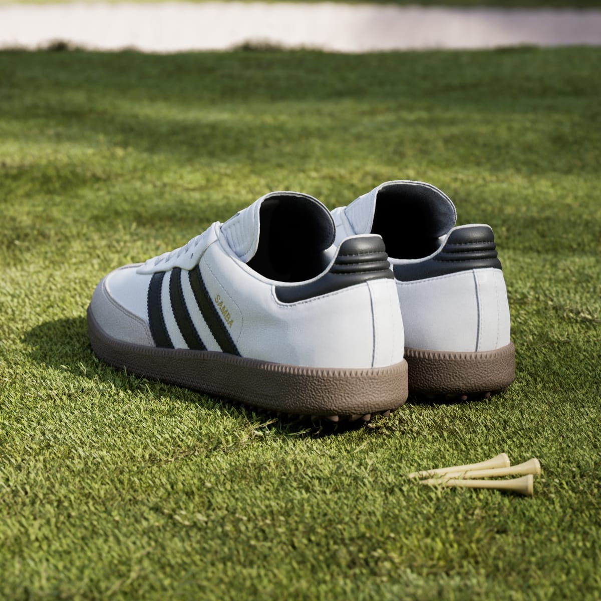 Adidas Women's Samba Spikeless Golf Shoes - Cloud White / Core Black / Gum - Image 6