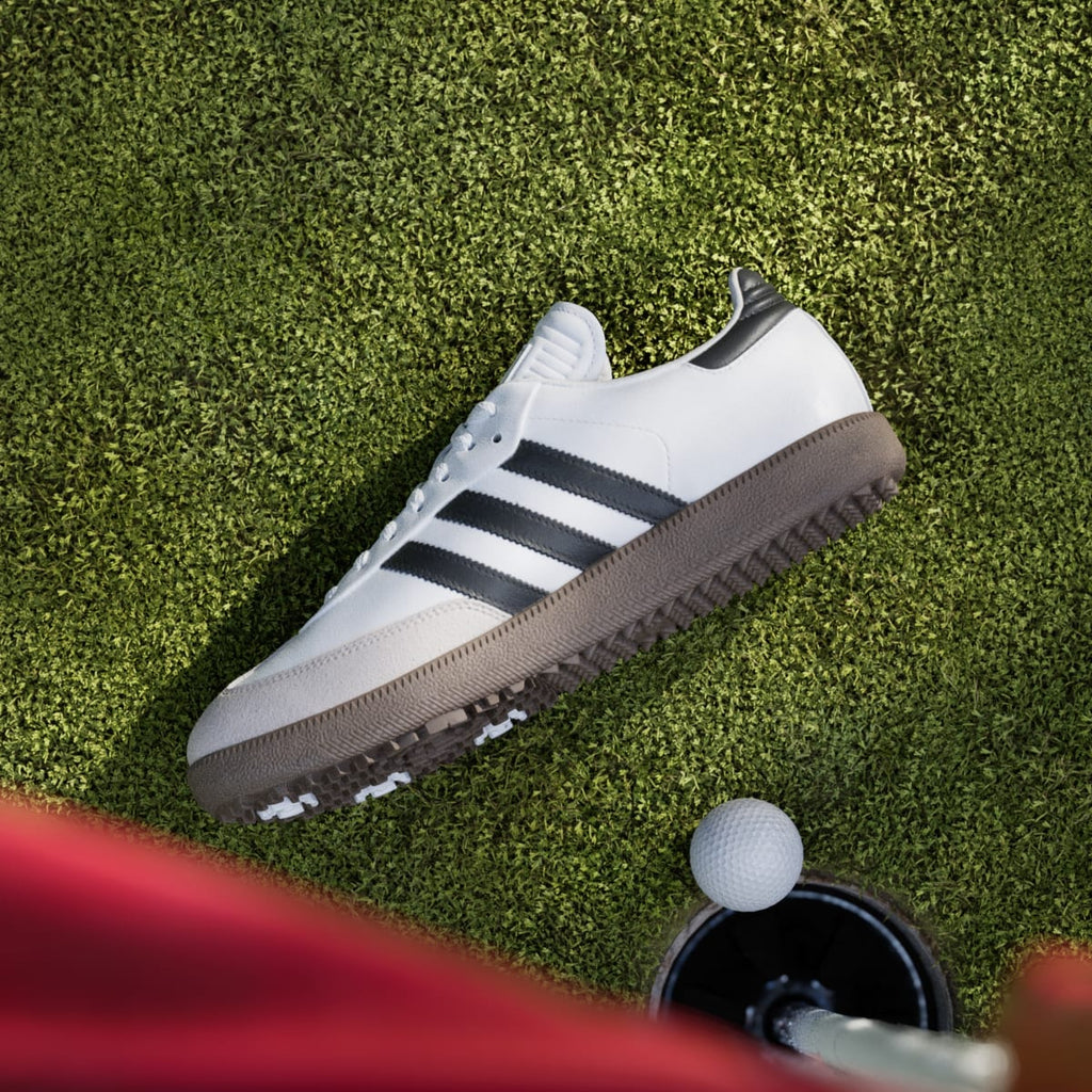 Adidas Men's Samba Spikeless Golf Shoes - Cloud White / Core Black / Gum - Image 7