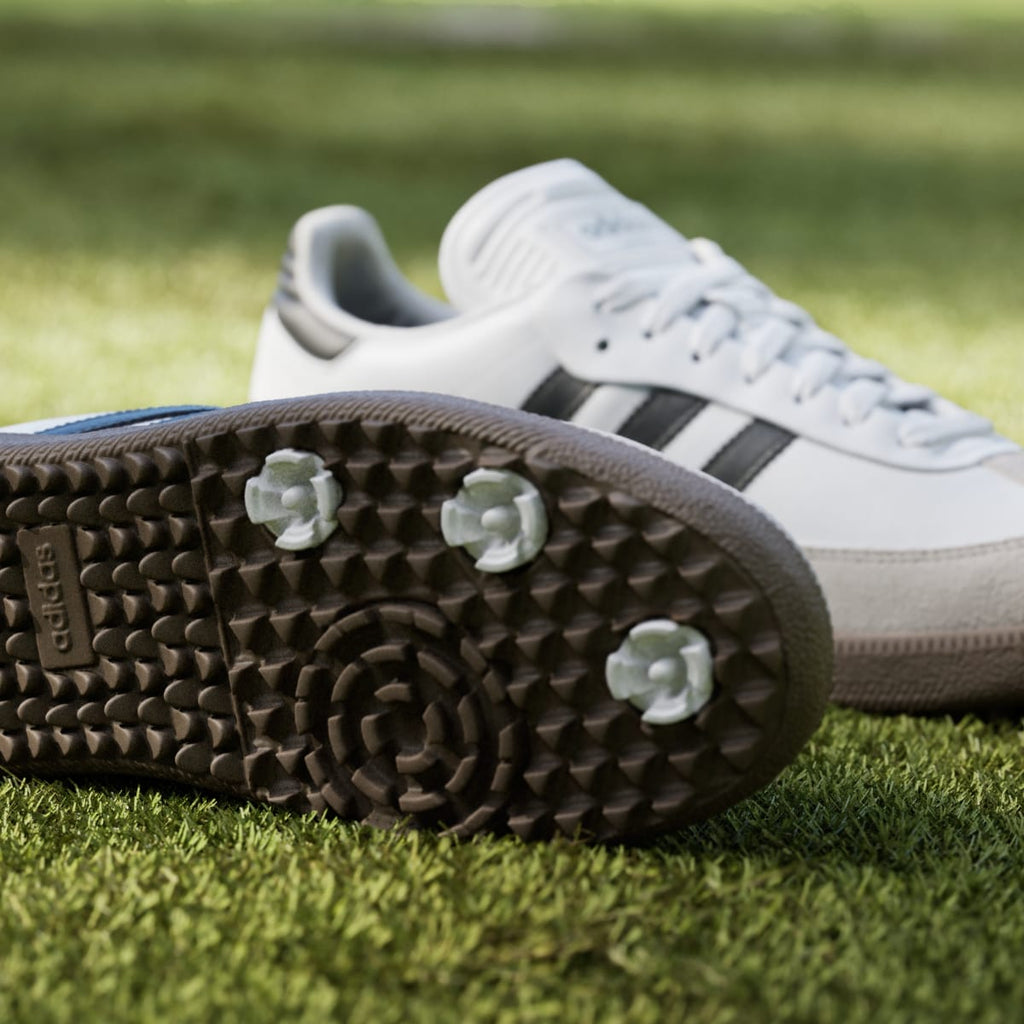 Adidas Men's Samba Spikeless Golf Shoes - Cloud White / Core Black / Gum - Image 9