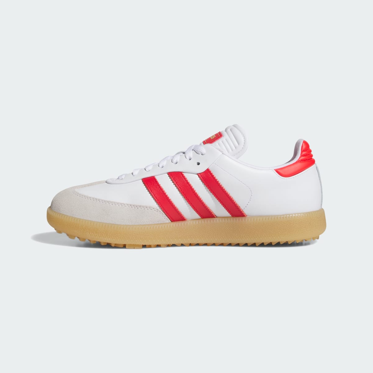 Adidas Women's Samba Spikeless Golf Shoes - Cloud White / Pure Ruby / Gum - Image 6