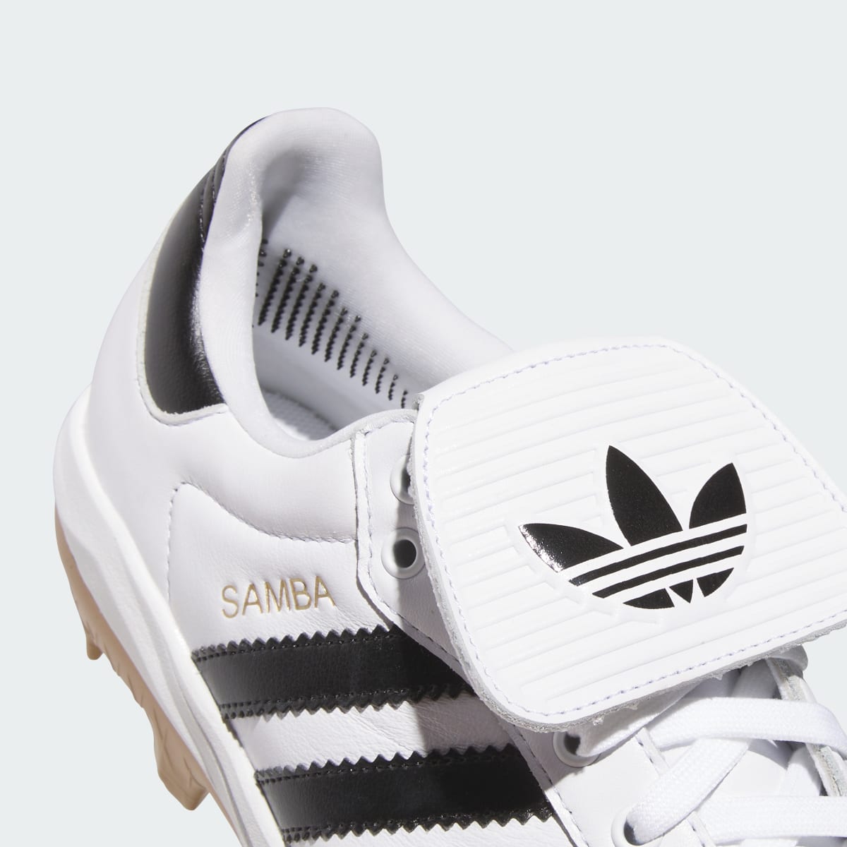 Adidas Men's Samba TPU Baseball Cleat - Cloud White / Core Black / Gum - Image 7