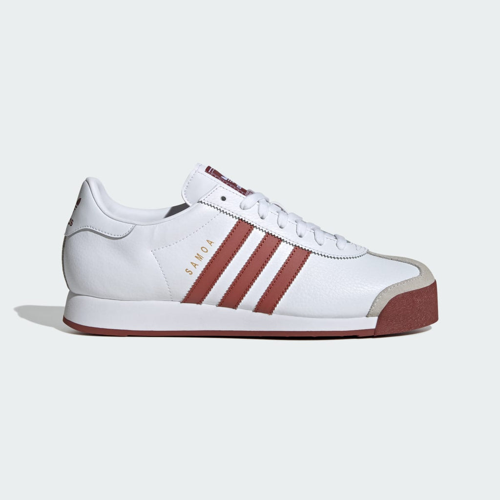 Adidas Men's Samoa Shoes - Cloud White / Preloved Ruby / Gold Metallic - Image 1