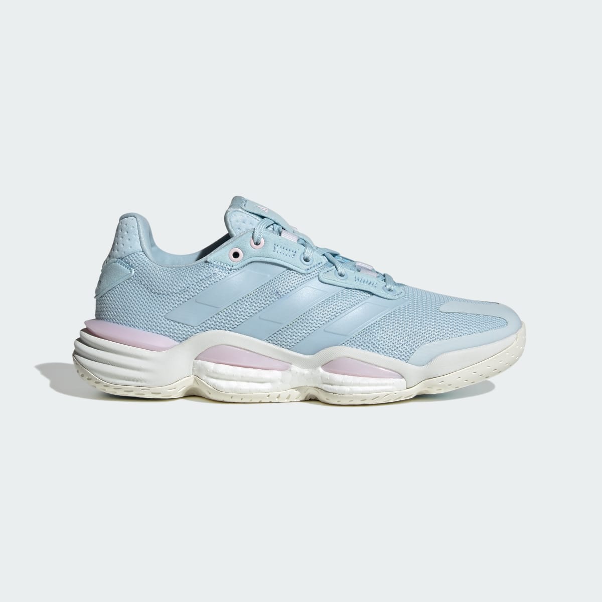Adidas Women's Stabil 16 Indoor Shoes - Ice Blue / Crystal Sky / Off White - Image 1