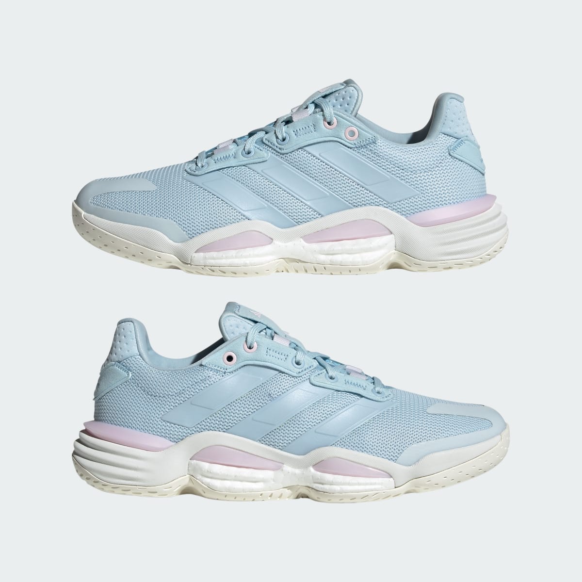 Adidas Women's Stabil 16 Indoor Shoes - Ice Blue / Crystal Sky / Off White - Image 7