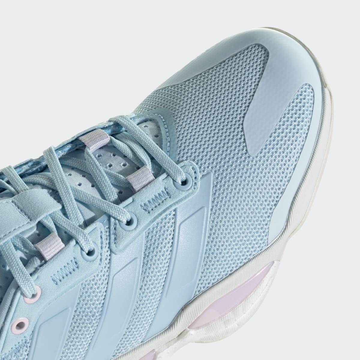 Adidas Women's Stabil 16 Indoor Shoes - Ice Blue / Crystal Sky / Off White - Image 9