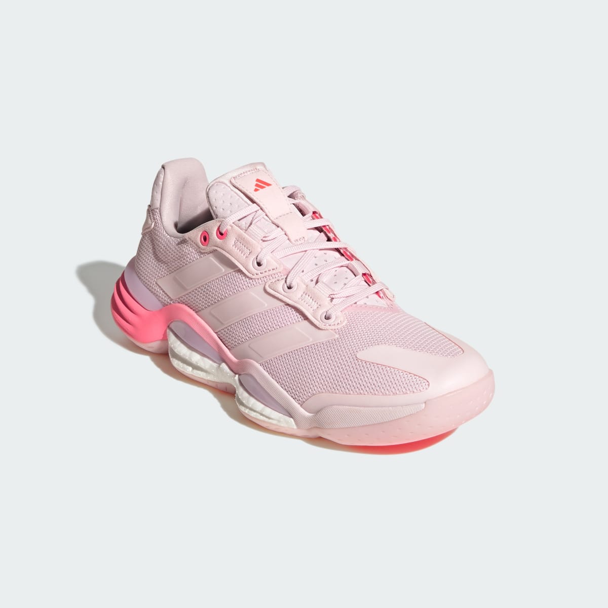 Adidas Women's Stabil 16 Indoor Shoes - Frozen Turbo / Distilled Pink / Solar Turbo - Image 4