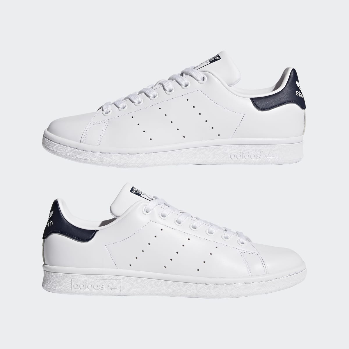 Adidas Men's Stan Smith Shoes - Core White / Core White / Dark Blue - Image 7