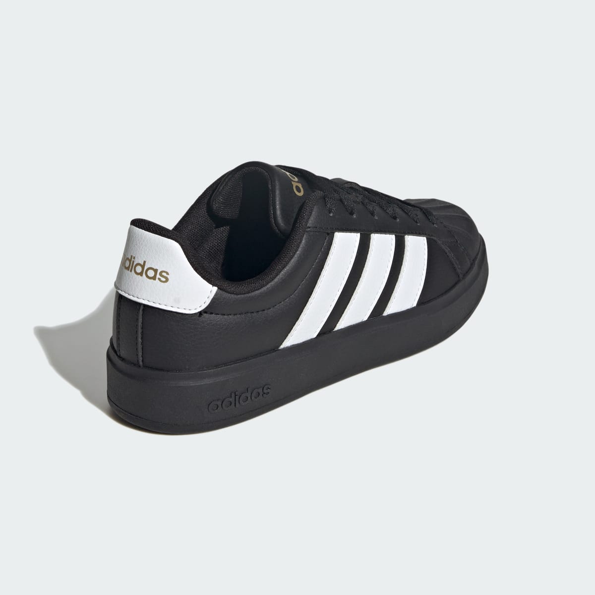 Adidas Kids' Streettalk - Core Black / Cloud White / Gold Metallic - Image 5