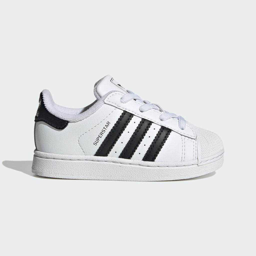 Adidas Kids' Superstar II Elastic Lace Shoes Kids - Cloud White / Core Black / Cloud White - Image 1