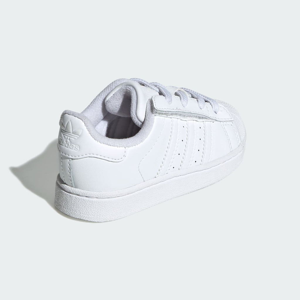 Adidas Kids' Superstar II Elastic Lace Shoes Kids - Cloud White / Cloud White / Cloud White - Image 5