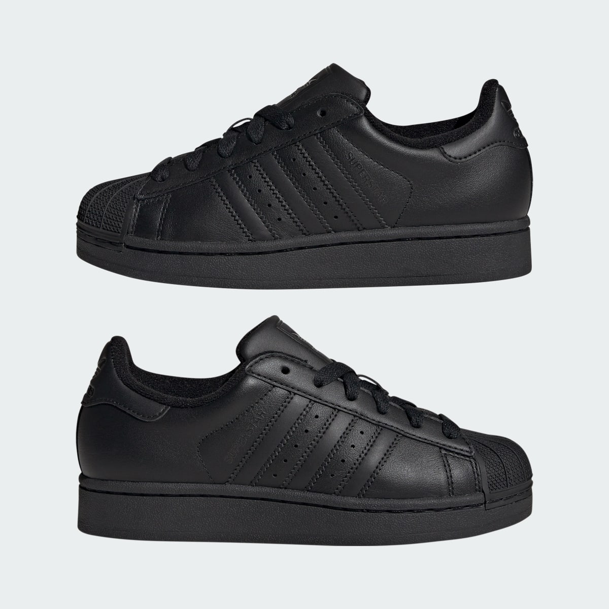 Adidas Kids' Superstar II Shoes Kids - Core Black / Core Black / Core Black - Image 8