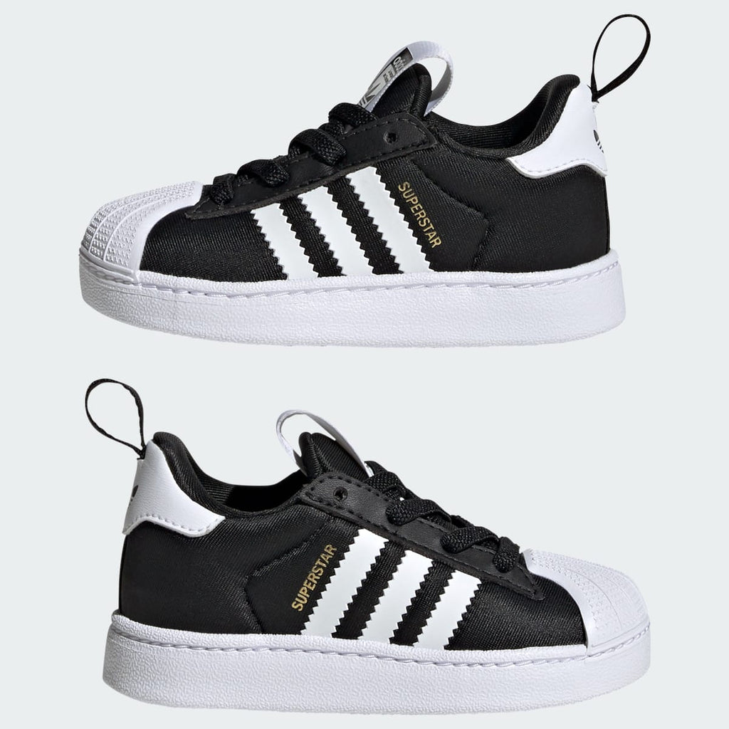 Adidas Kids' Superstar Quickon Shoes - Core Black / Cloud White / Core Black - Image 7