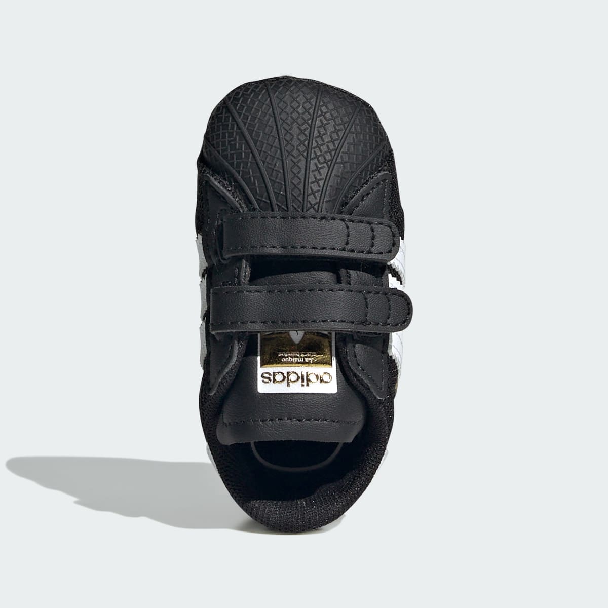 Adidas Kids' Superstar Shoes - Core Black / Cloud White / Gold Metallic - Image 2