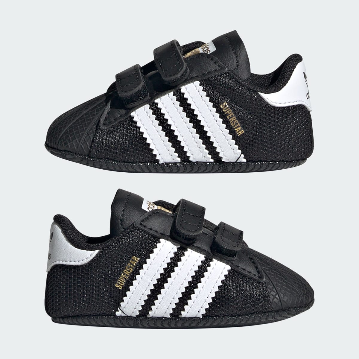 Adidas Kids' Superstar Shoes - Core Black / Cloud White / Gold Metallic - Image 7