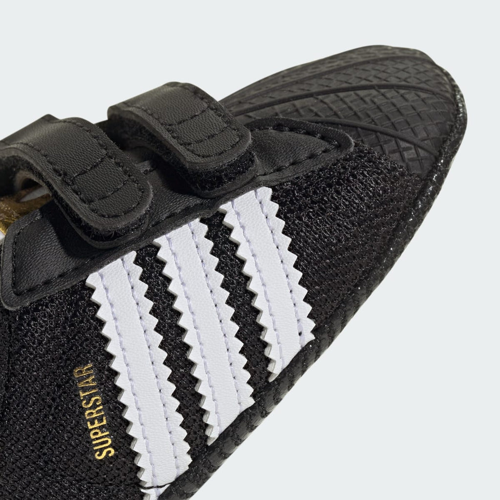 Adidas Kids' Superstar Shoes - Core Black / Cloud White / Gold Metallic - Image 8