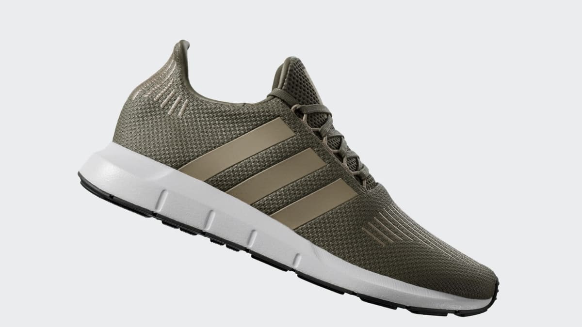 Adidas Men's Swift Run 1.0 Shoes - Olive Strata / Blanch Cargo / Cloud White - Image 2