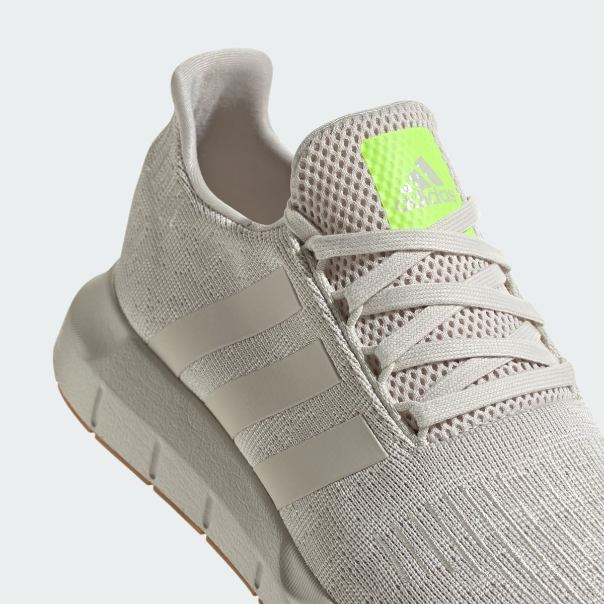 Adidas Men's Swift Run 1 Shoes - Alumina / Alumina / Lucid Lemon - Image 8