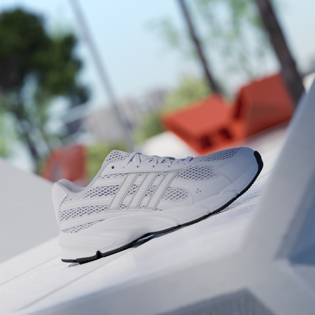 Adidas Women's TECHNOCHAOS 2000 SHOES - Cloud White / Cloud White / Grey One - Image 3