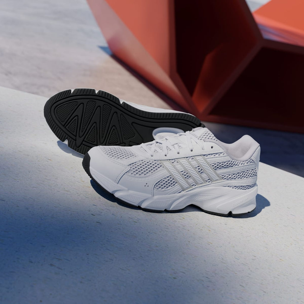 Adidas Women's TECHNOCHAOS 2000 SHOES - Cloud White / Cloud White / Grey One - Image 4
