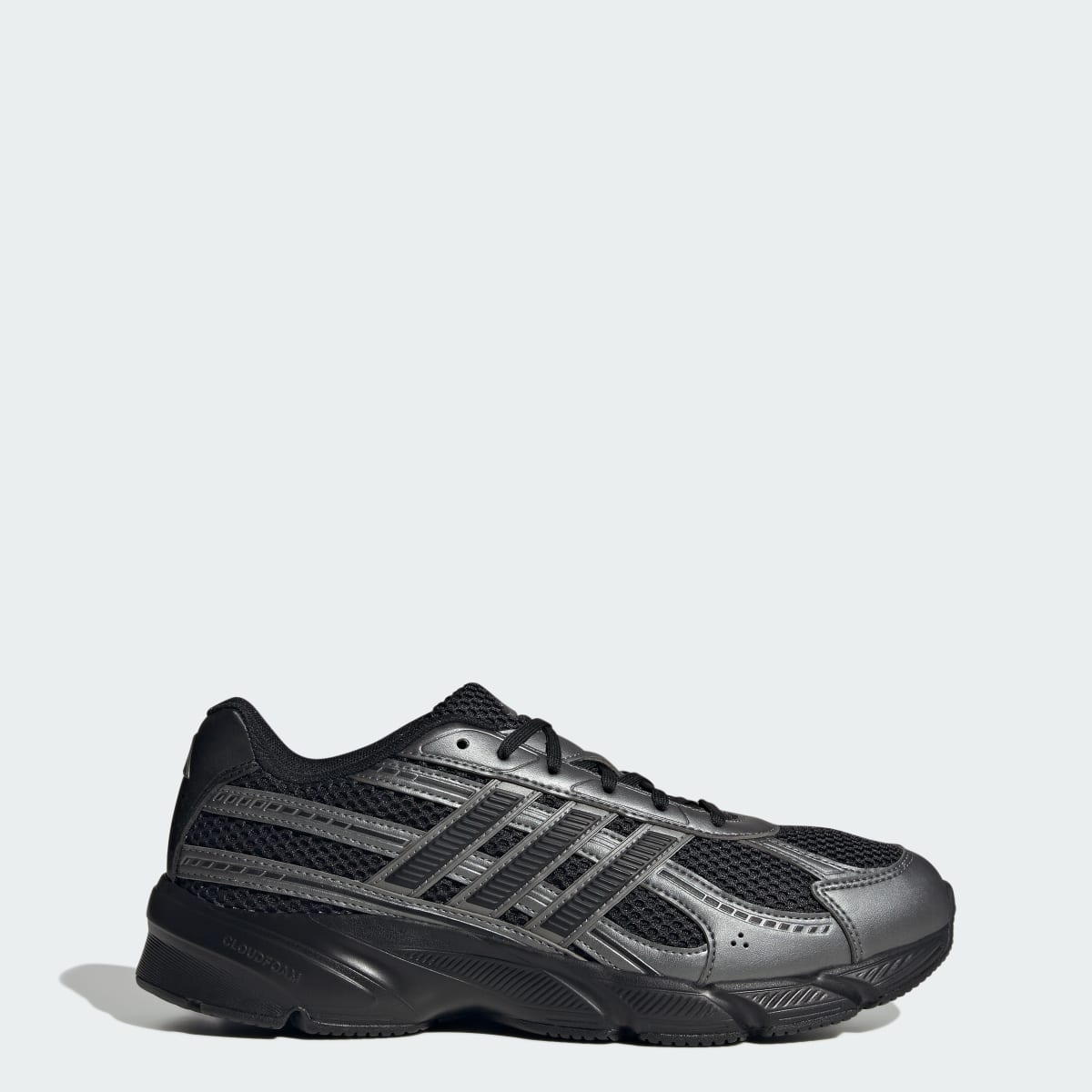 Adidas Men's TECHNOCHAOS 2000 Shoes - Core Black / Core Black / Iron Metallic - Image 1