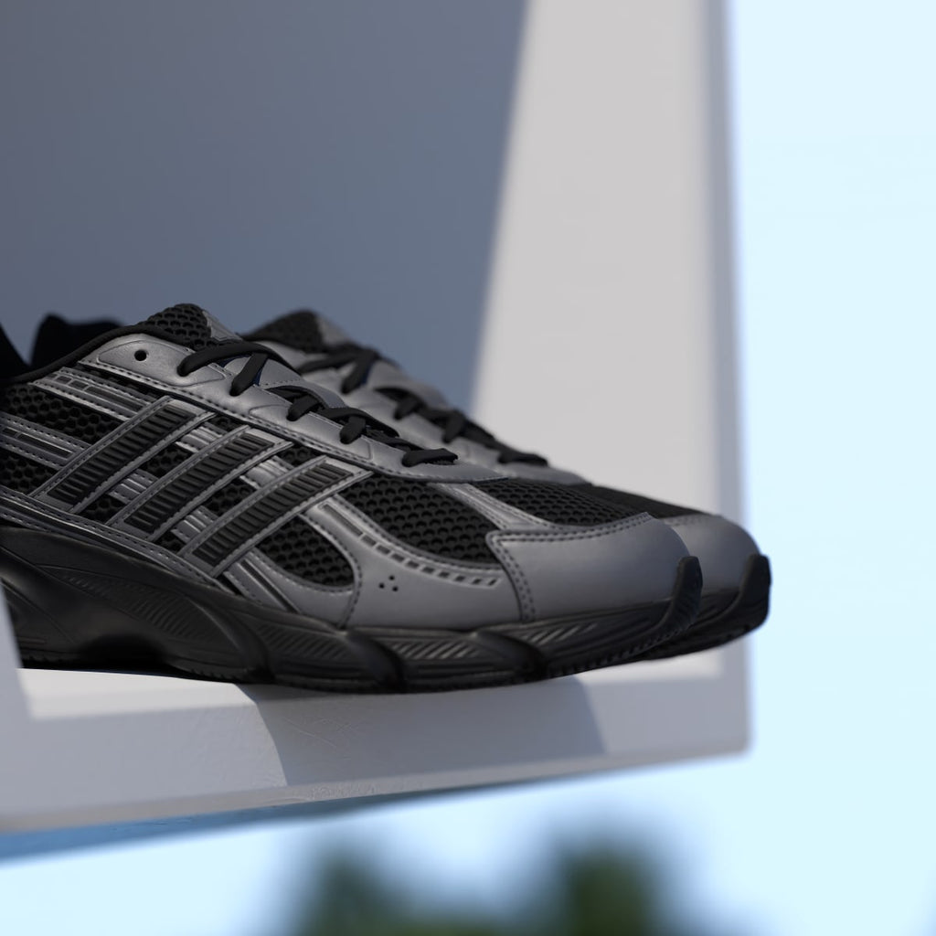 Adidas Men's TECHNOCHAOS 2000 Shoes - Core Black / Core Black / Iron Metallic - Image 10