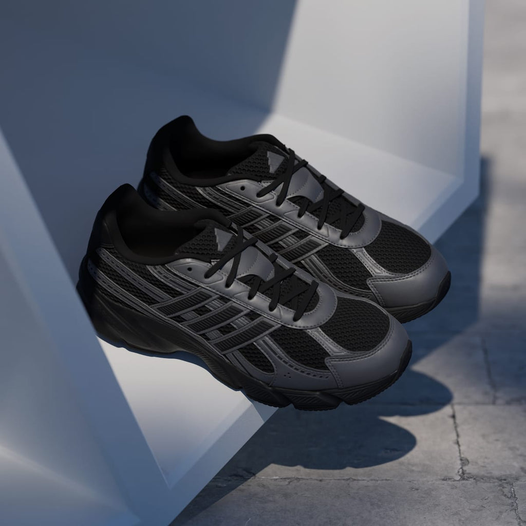 Adidas Men's TECHNOCHAOS 2000 Shoes - Core Black / Core Black / Iron Metallic - Image 5