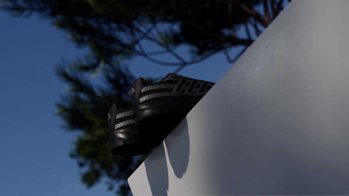 Adidas Men's TECHNOCHAOS 2000 Shoes - Core Black / Core Black / Iron Metallic - Image 2