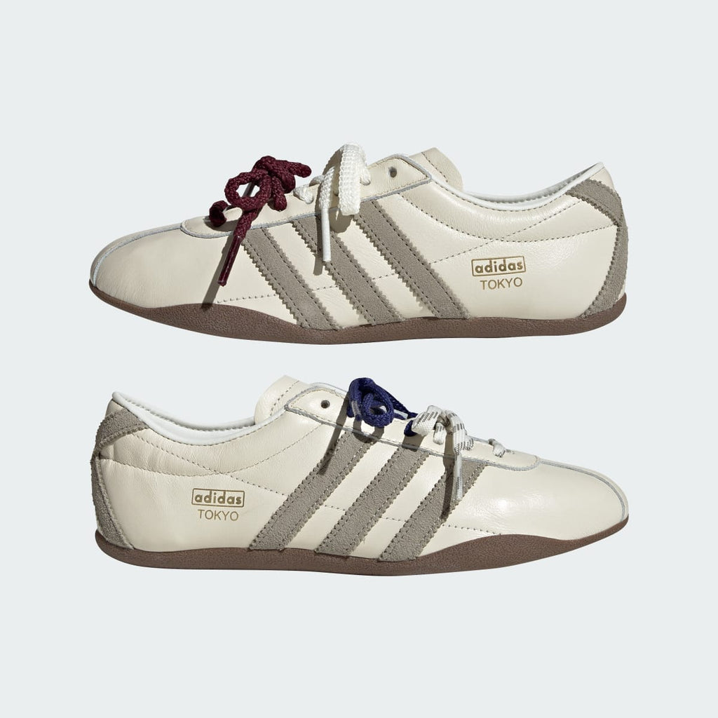 Adidas Women's TOKYO SHOES - Off White / Silver Pebble / Gum - Image 8