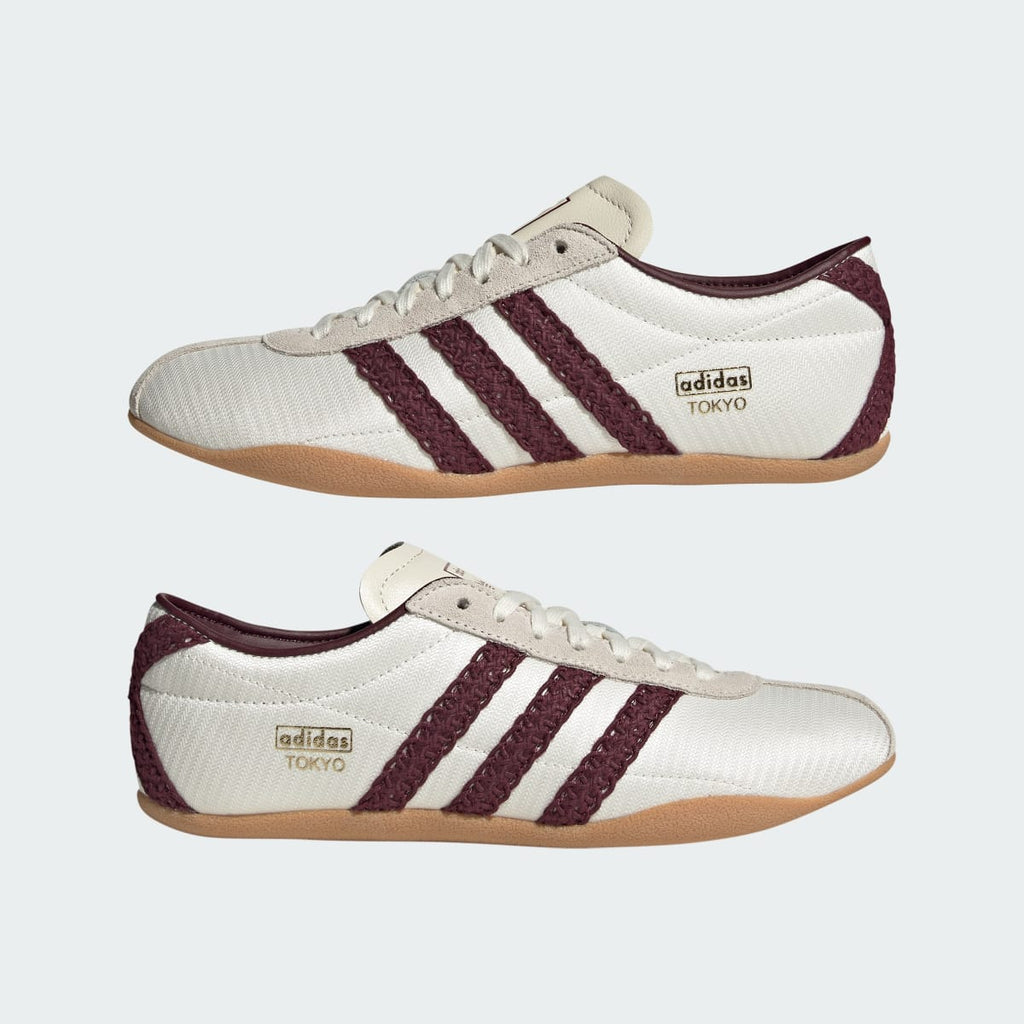Adidas Women's TOKYO SHOES - Off White / Maroon / Gum - Image 7